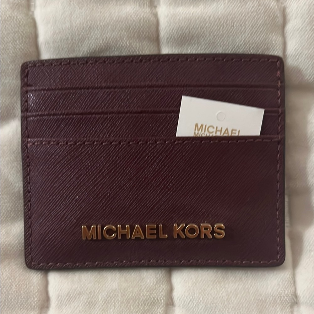 Michael Kors Dark Red Card Holder
